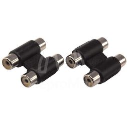 Переходник аудио 2 гнезда RCA - 2 гнезда RCA бинокль блист. Rexant 06-0165-A