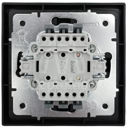Выключатель 1-кл. СП ZIMA IP20 10А безвинт. зажим черн. бархат LEZARD 704-4288-100QC