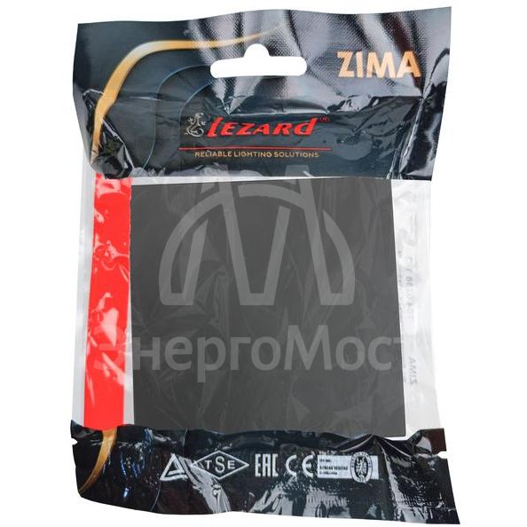 Выключатель 1-кл. СП ZIMA IP20 10А безвинт. зажим черн. бархат LEZARD 704-4288-100QC