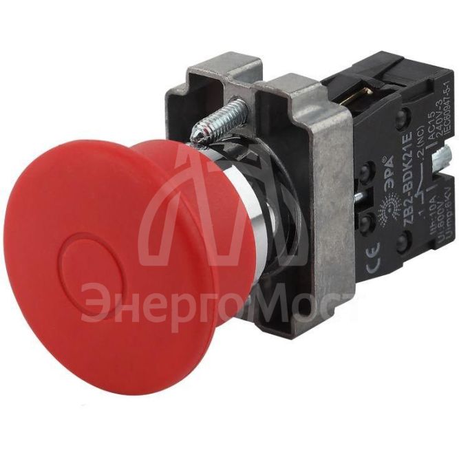 Кнопка LAY5-BT42 &amp;quot;Грибок&amp;quot; аварийная с фиксацией BBG80-BT-K04E ЭРА Б0045645