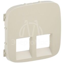 Панель лицевая Valena Allure для 2-м телефонных/информационных розеток сл. кость Leg 755426