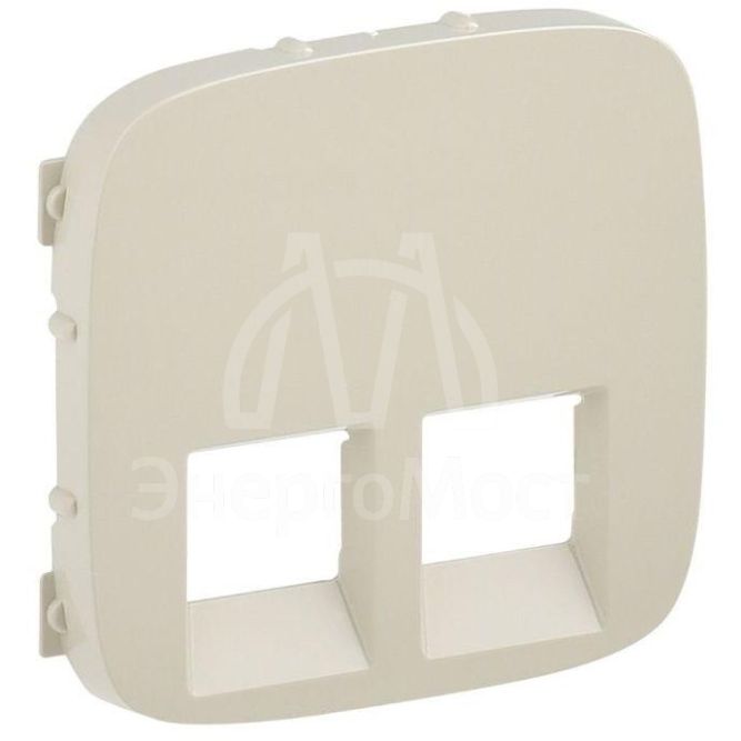 Панель лицевая Valena Allure для 2-м телефонных/информационных розеток сл. кость Leg 755426