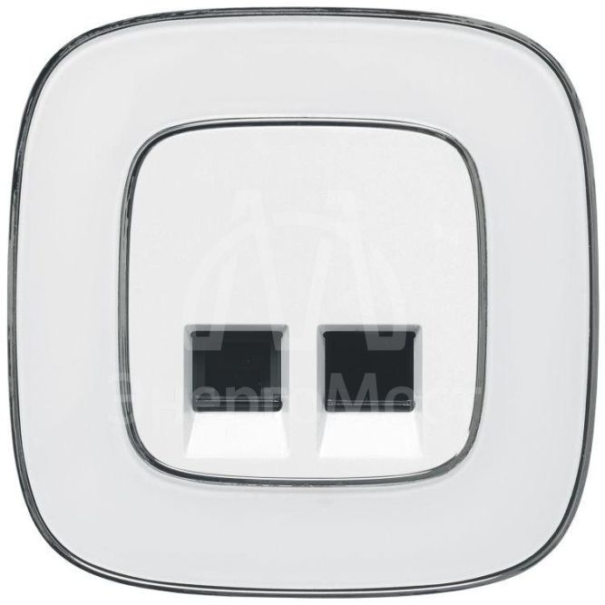 Панель лицевая Valena Allure для 2-м телефонных/информационных розеток сл. кость Leg 755426