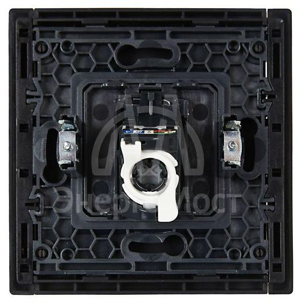 Розетка компьютерная RJ45 кат.5E FORTE&amp;amp;PIANO FP132 черн. IEK FP-K10-1-K02