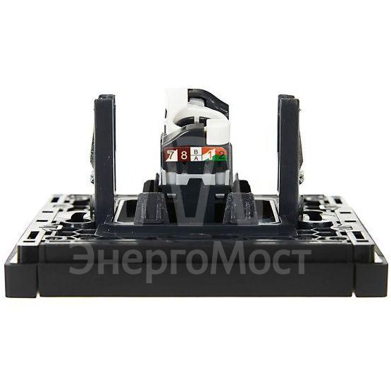 Розетка компьютерная RJ45 кат.5E FORTE&amp;amp;PIANO FP132 черн. IEK FP-K10-1-K02