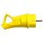 Вилка электрическая 1ф 16А 250В IP44 однофазная с ушком каучук желт. Universal 3080
