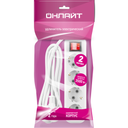 Удлинитель 90 808 OPE-S-04-200-ESC-3x1 ОНЛАЙТ 90808