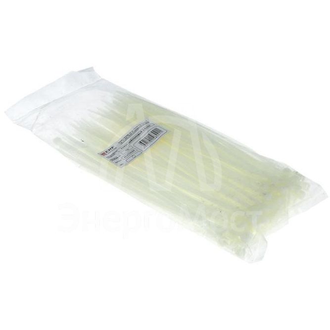 Хомут кабельный 8.2х400 нейл. бел. (уп.100шт) EKF plc-c-8.2x400