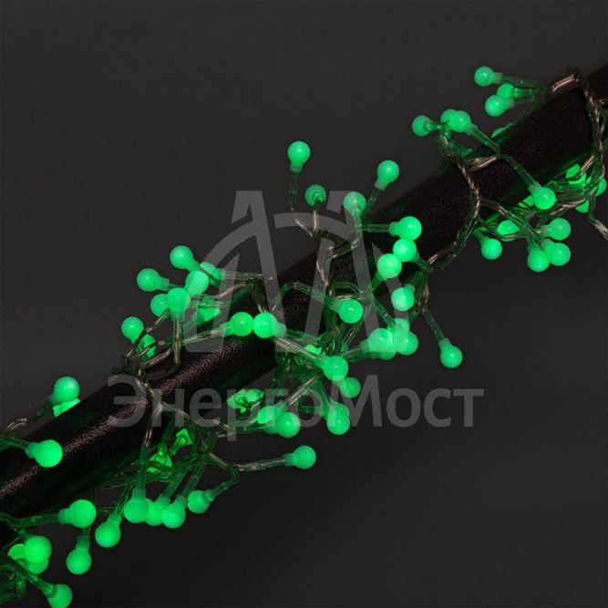 Гирлянда &amp;quot;Мишура LED&amp;quot; 3м 288LED зел. прозр. провод 18Вт 220В IP20 NEON-NIGHT 303-604