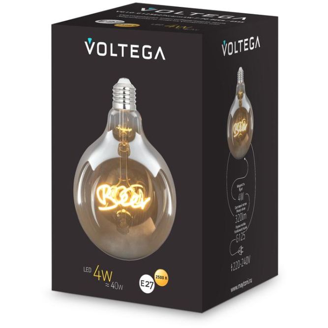 Лампа светодиодная филаментная Loft 271 G125 4Вт 2500К E27 Voltega 8555