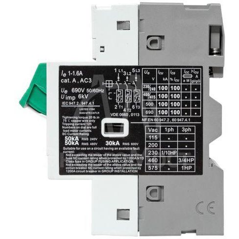 Выключатель автоматический для защиты двигателя АПД-32 1.0-1.6А EKF apd-me-1.6