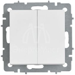 Выключатель 2-кл. СП BRITE ВС10-2-0-БрАБ 10А механизм арктич. бел. IEK BR-V20-0-10-K91