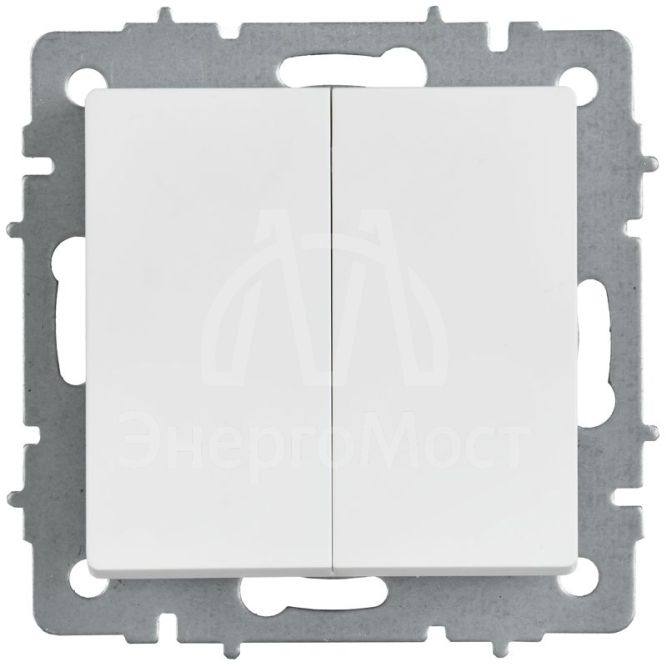 Выключатель 2-кл. СП BRITE ВС10-2-0-БрАБ 10А механизм арктич. бел. IEK BR-V20-0-10-K91