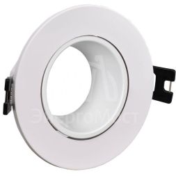 Светильник 4104 встраиваемый MR16 круг пласт. бел. IEK LT-UVB0-4104-GU05-1-K01