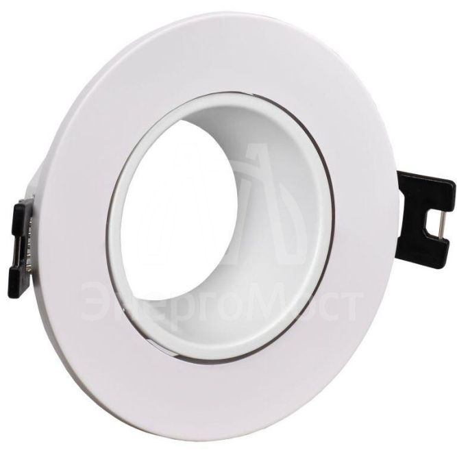 Светильник 4104 встраиваемый MR16 круг пласт. бел. IEK LT-UVB0-4104-GU05-1-K01