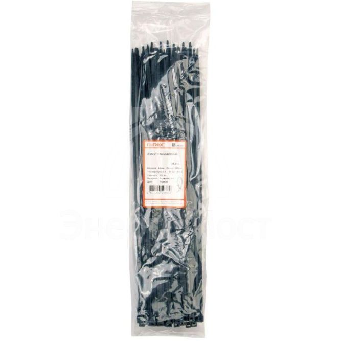 Хомут кабельный 4.8х360 полиамид черн. (уп.100шт) DKC 25319