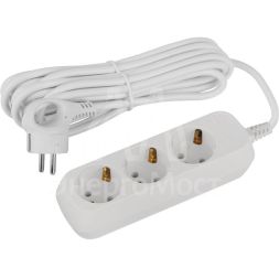 Удлинитель электрический UDL-10-350-E Greenline 3 розетки с заземлением 5м ПВС 3х0.75кв.мм Эра Б0065068