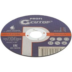 Диск отрезной по металлу и нерж. стали профессиональный Profi Т41-125х1.6х22.2мм Cutop 39985т
