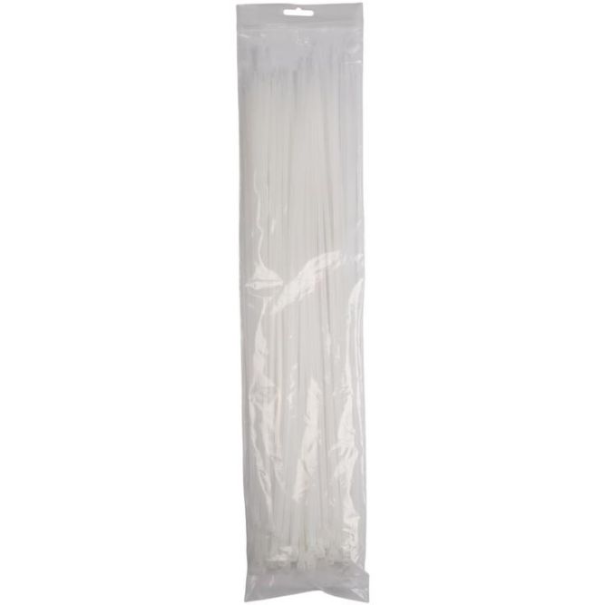 Хомут кабельный PCT 4.8х450-100WH 4.8х450 PA6.6 бел.(уп.100шт) JazzWay 5054127