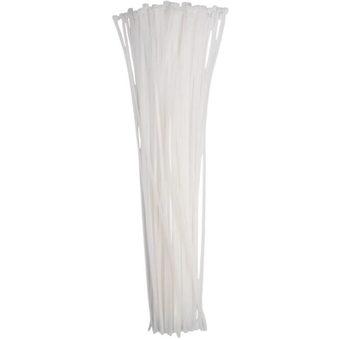 Хомут кабельный PCT 4.8х450-100WH 4.8х450 PA6.6 бел.(уп.100шт) JazzWay 5054127