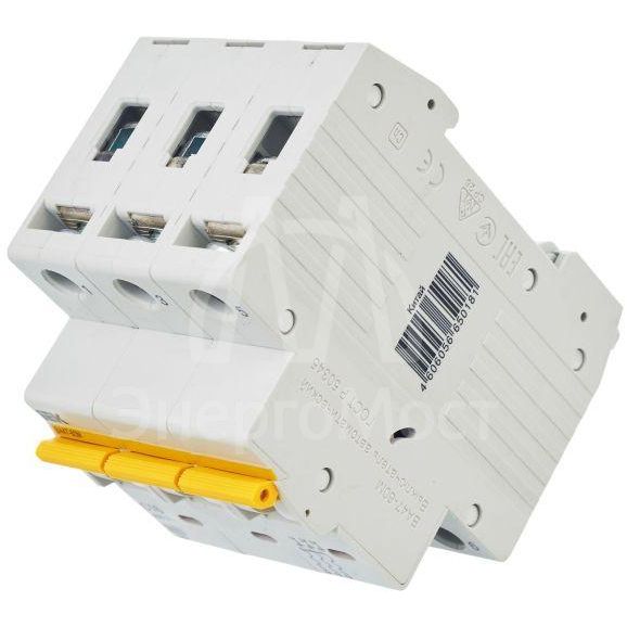 Выключатель автоматический модульный 3п C 16А 6кА ВА47-60M IEK MVA31-3-016-C