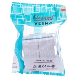 Механизм выключателя проходн. 2-кл.СП VESNA проходной двойной бел. LEZARD 742-0288-106