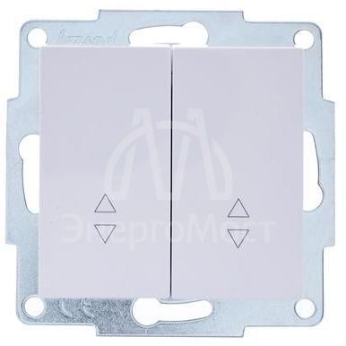 Механизм выключателя проходн. 2-кл.СП VESNA проходной двойной бел. LEZARD 742-0288-106