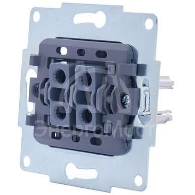 Механизм выключателя проходн. 2-кл.СП VESNA проходной двойной бел. LEZARD 742-0288-106