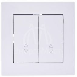 Механизм выключателя проходн. 2-кл.СП VESNA проходной двойной бел. LEZARD 742-0288-106