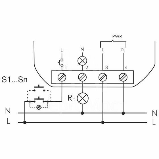 Реле импульсное BIS-402 (для установки в монтажную коробку 230В 8А 1Z IP40) F&amp;amp;F EA01.005.002