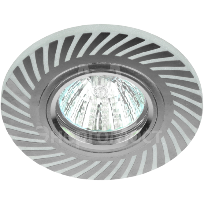 Светильник DK LD39 WH/CH /1 MR16 декор. со светодиодной подсветкой бел./хром ЭРА Б0048935