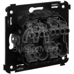 Кнопка 2-кл. СП Avanti &amp;quot;Черный матовый&amp;quot; DKC 4412154