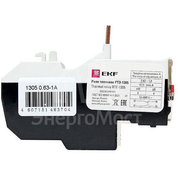 Реле тепл. РТЭ EKF rel-1305-0.63-1