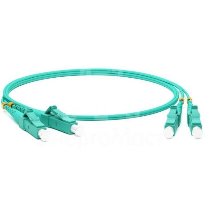 Патч-корд FC-D2-503-LC/PR-LC/PR-H-2M-LSZH-AQ волоконно-оптический(шнур) MM 50/125(OM3) LC-LC duplex 10G/40G LSZH 2м Hyperline 34454