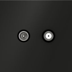 Розетка телевизионная оконечная TV + SAT 2-м СП S70 механизм черн. матов. Voltum VLS060408