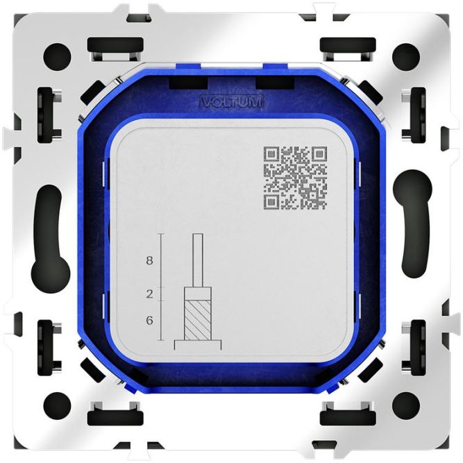 Розетка телевизионная оконечная TV + SAT 2-м СП S70 механизм черн. матов. Voltum VLS060408