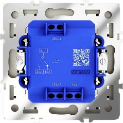 Переключатель проходной 1-кл. СП S70 10А с подсветкой механизм шелк Voltum VLS010404