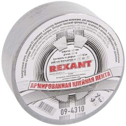 Лента армир. клейкая 48мм (рул.40м) сер. REXANT 09-4310