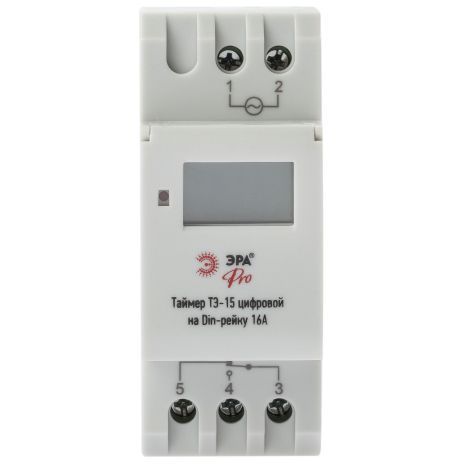 Таймер PRO NO-903-40 ТЭ-15 цифровой на Din-рейку 16А Эра Б0050656