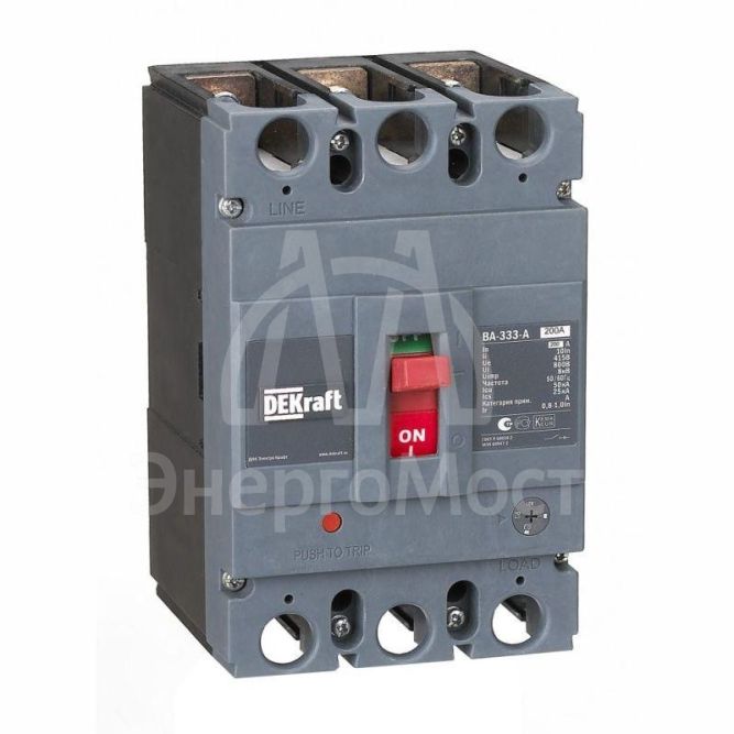 Выключатель автоматический 3п 200А диапазон уставок 160...200А 50кА ВА-333 SchE 21137DEK