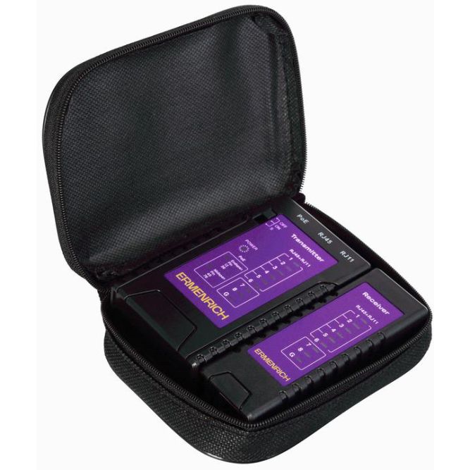 Тестер кабельный NetGeeks NP10 фиолет. Ermenrich 85300