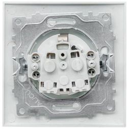 Розетка 1-м СП Валенсия 16А IP20 с заземл. защ. шторки бел. PROxima EKF EWR16-028-10