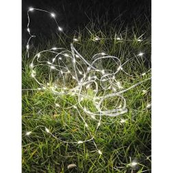 Гирлянда светодиодная 100LED 10м на солнечной батарее аккумулятор NI-MH 300мА.ч КОСМОС KOC_SOL197