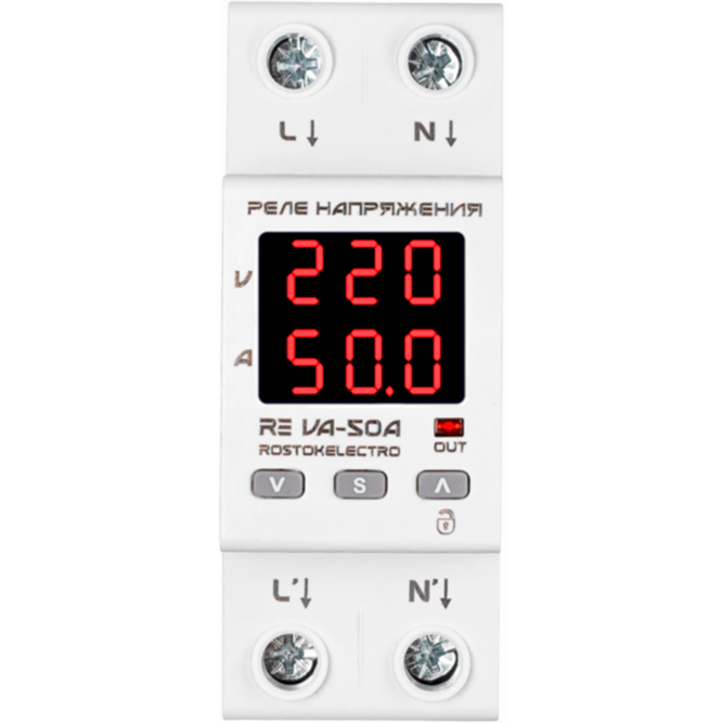 Реле напряжения с контролем тока RE VА-50А