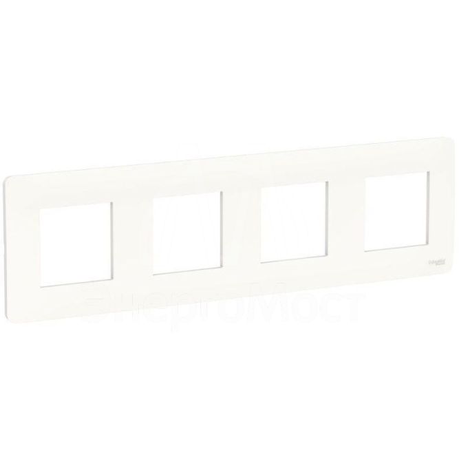 Рамка 4-м UNICA STUDIO бел. SchE NU200818
