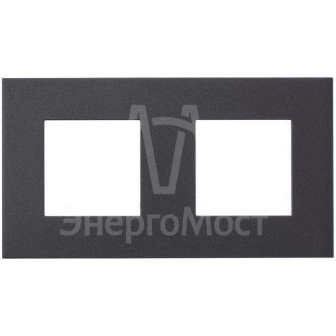 Рамка 2-м 4мод. Zenit антрацит ABB 2CLA227200N1801