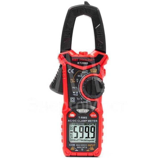 Клещи токовые цифровые KT 206D &amp;quot;PROLINE&amp;quot; КВТ 80753