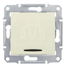 Механизм выключателя 1-кл. СП Sedna 10А IP20 (сх. 1а) 250В с син. подсветкой беж. SchE SDN1400147
