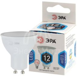Лампа светодиодная LED MR16-12W-840-GU10 12Вт MR16 софит 4000К нейтр. бел. GU10 Эра Б0040890