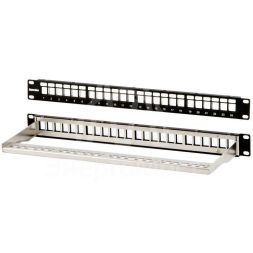 Патч-панель PPBL3-19-24-SH-RM модульная 19дюймов 24 порта Flat Type 1U для экранир. и неэкранир. модулей KJ2(C6A) KJ5; KJE; KJNE; с задним каб. организат. (без модулей) Hyperline 34878